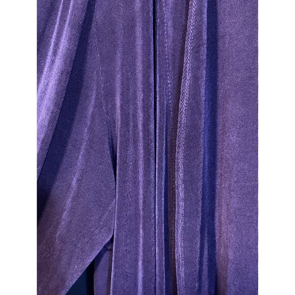 Chicos Travelers Purple Open Cardigan Size L Womens 95% Acetate 5% Spandex - Picture 3 of 4